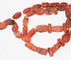 Natural Orange Carnelian Rough Hammered Mix Shape Beads Strand Length 36 Inches and Size 22mm to 36mm approx.